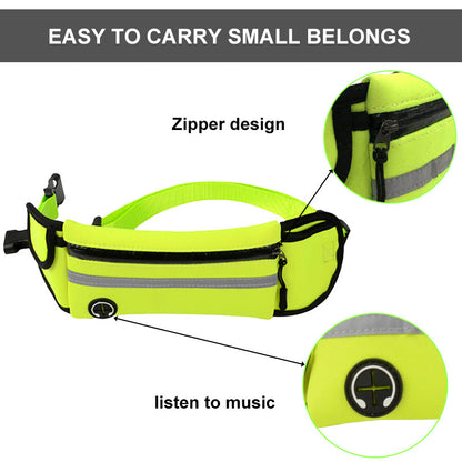 Reflective Waterproof Dog Walking Waist Bag with Traction Rope