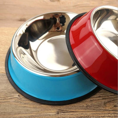 Classic Stainless-Steel Food and Water Bowls