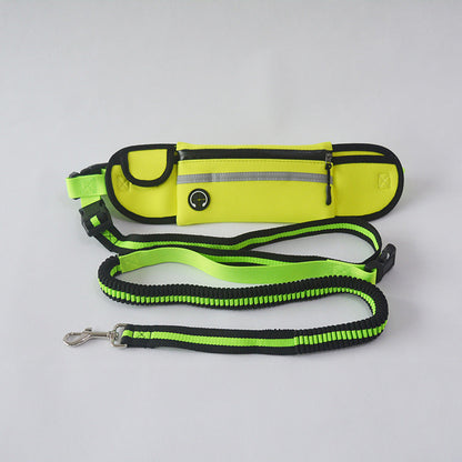 Reflective Waterproof Dog Walking Waist Bag with Traction Rope