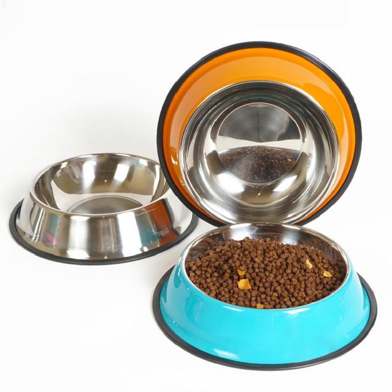 Classic Stainless-Steel Food and Water Bowls