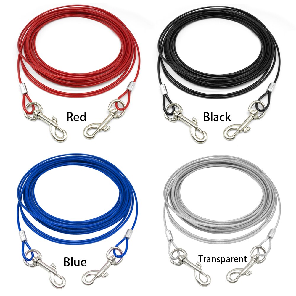 Outdoor Tie Out Leash Cables for Dogs - Available in 3m, 5m, and 10m