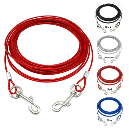 Outdoor Tie Out Leash Cables for Dogs - Available in 3m, 5m, and 10m