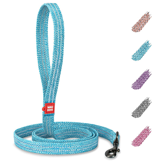 WAUDOG Recycled Cotton Dog Leash 6 Ft   10 Ft Eco Friendly Collar for