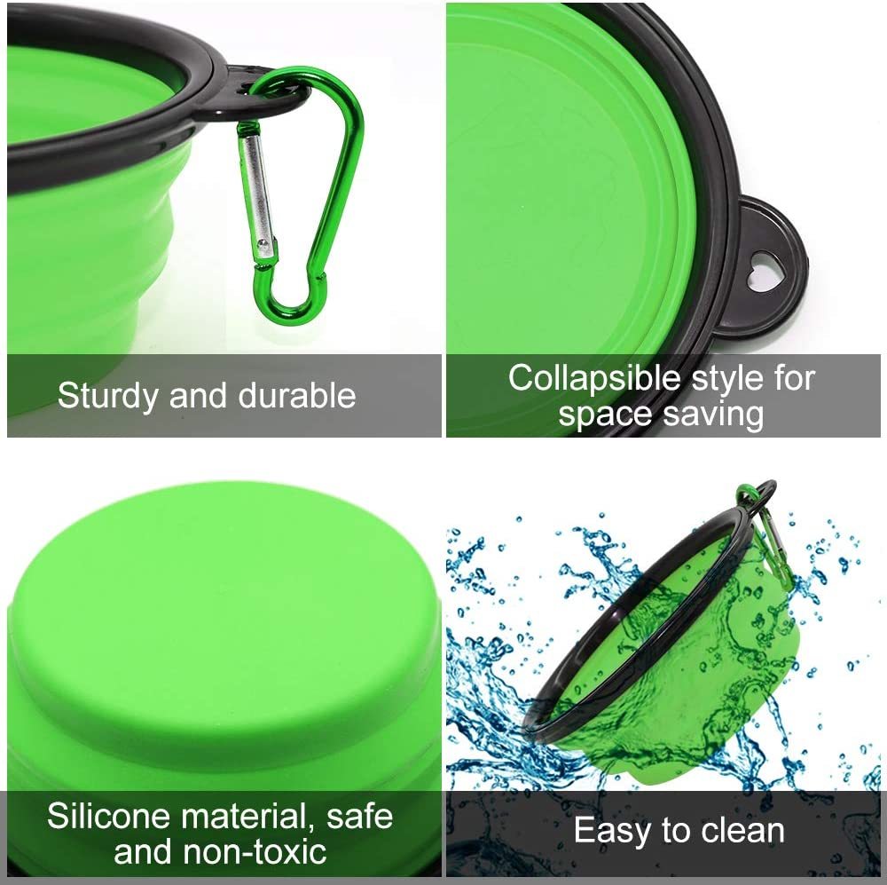 Compact Collapsible Travel Food and Water dishes