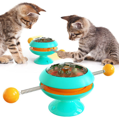 Rotating Cat Teaser Wand with Catnip Ball for Playful Kittens