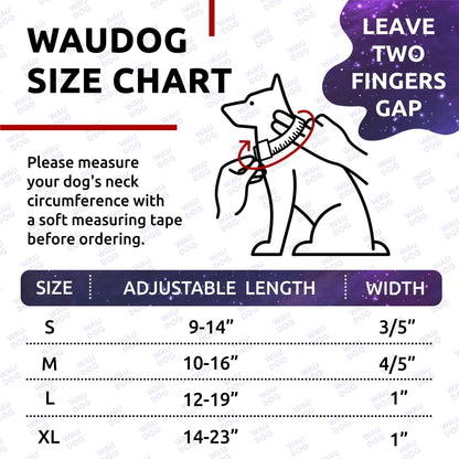 WAUDOG Nylon Dog Collar   Adjustable Dog Collar for Large Dogs Small &