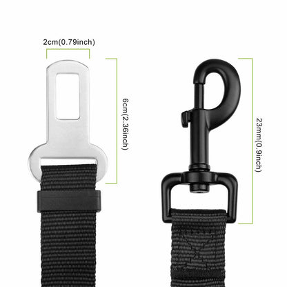 2 Pack Adjustable Dog Harness Car Seatbelt Connector Restraint