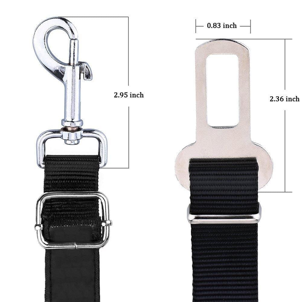 2 Pack Adjustable Dog Harness Car Seatbelt Connector Restraint