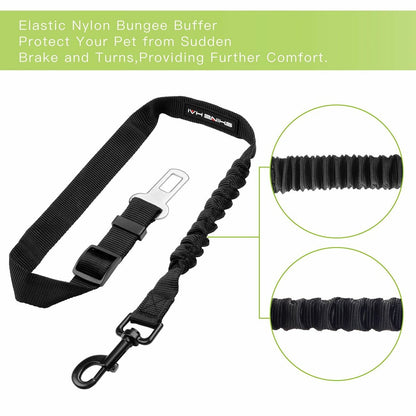 2 Pack Adjustable Dog Harness Car Seatbelt Connector Restraint