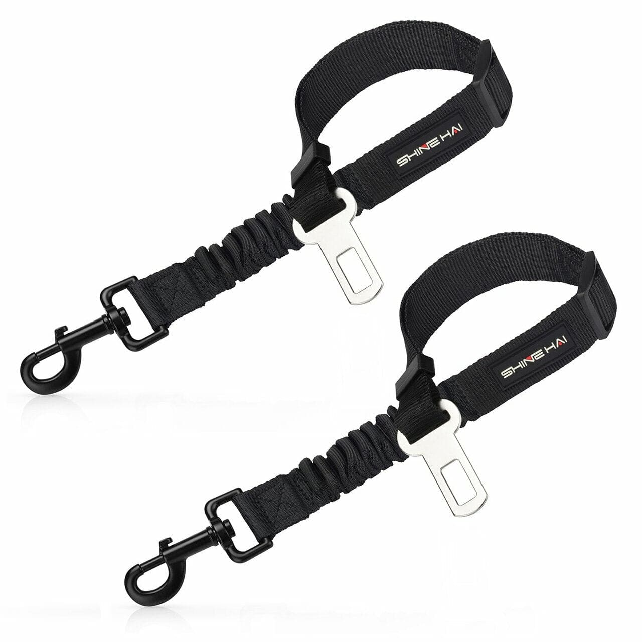 2 Pack Adjustable Dog Harness Car Seatbelt Connector Restraint