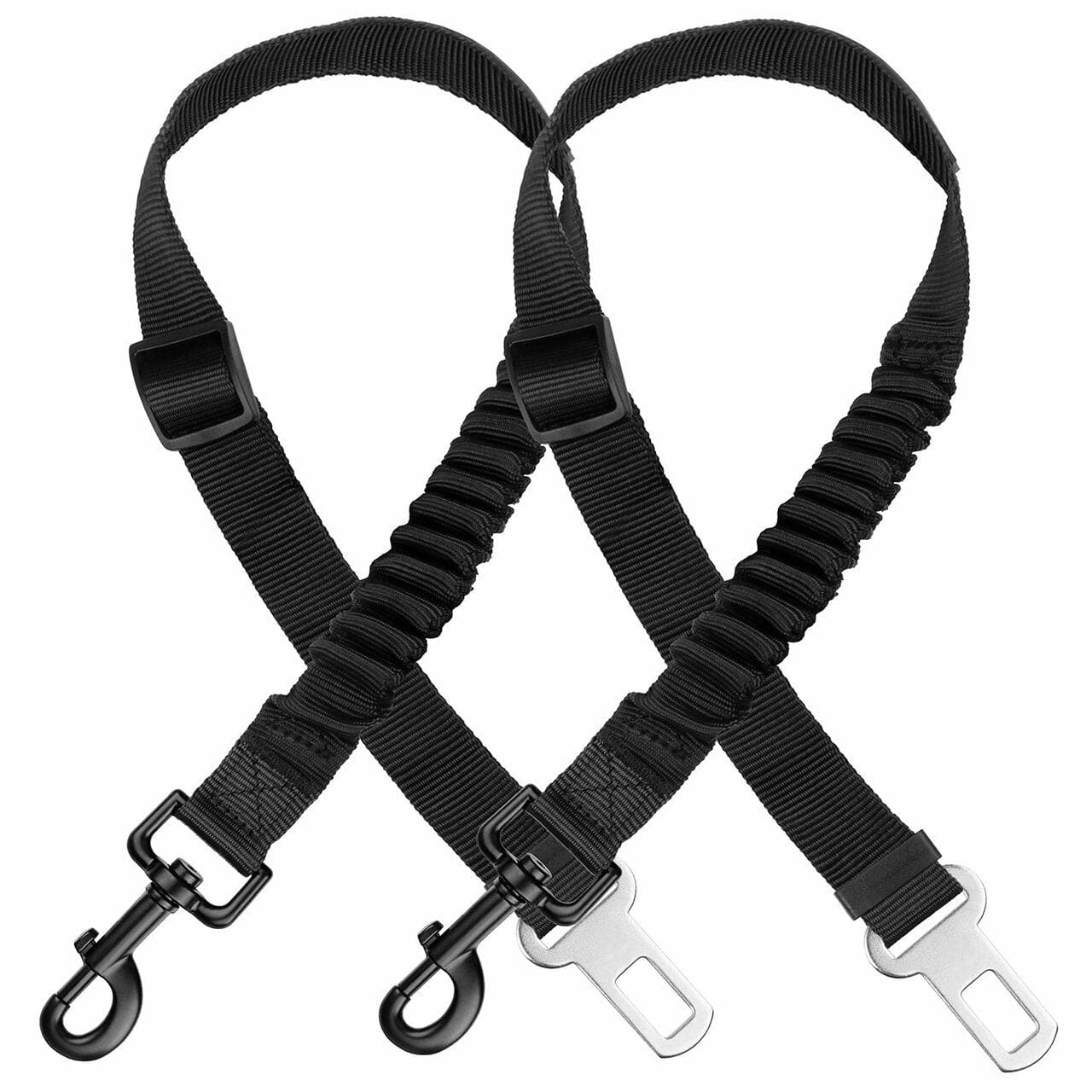 2 Pack Adjustable Dog Harness Car Seatbelt Connector Restraint