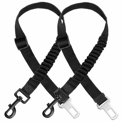 2 Pack Adjustable Dog Harness Car Seatbelt Connector Restraint